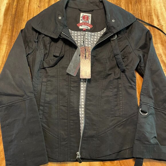 Womens 3 Three Stones Coat Jacket Black Size Small Easy Love Brand New - Picture 1 of 14